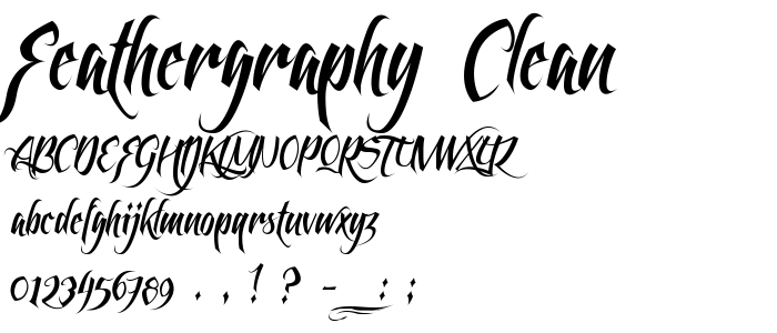 Feathergraphy Clean font